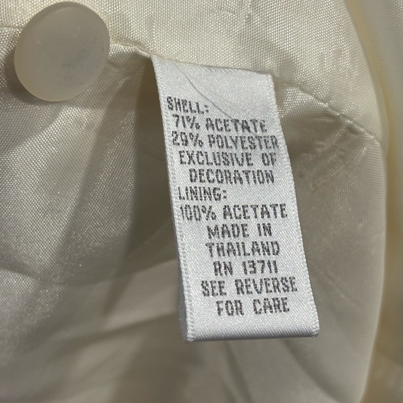 Lord & Taylor Ivory Blazer with Lace Accents - Picture 5 of 14